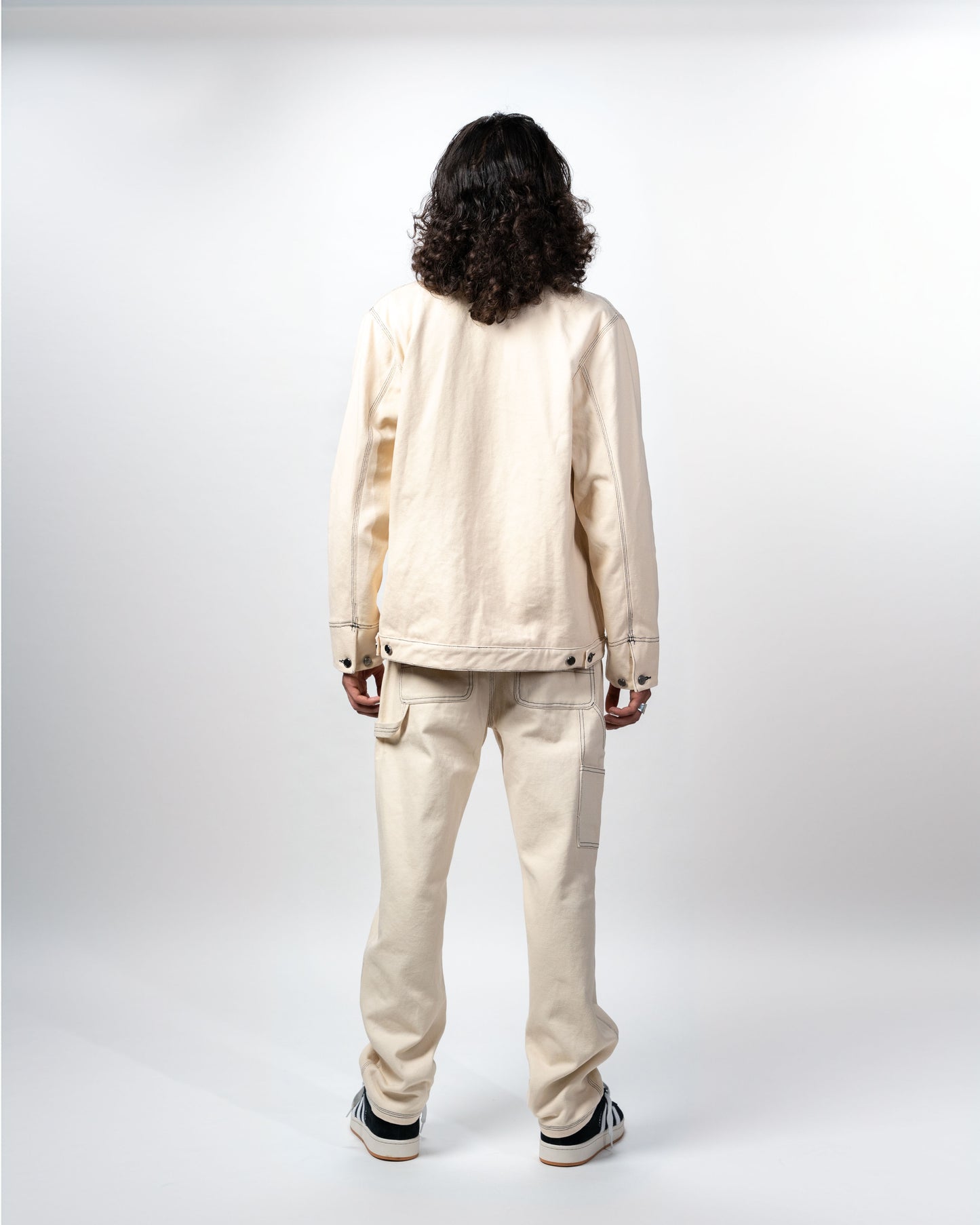 Blurry Canvas work Jacket (Sand/Black)