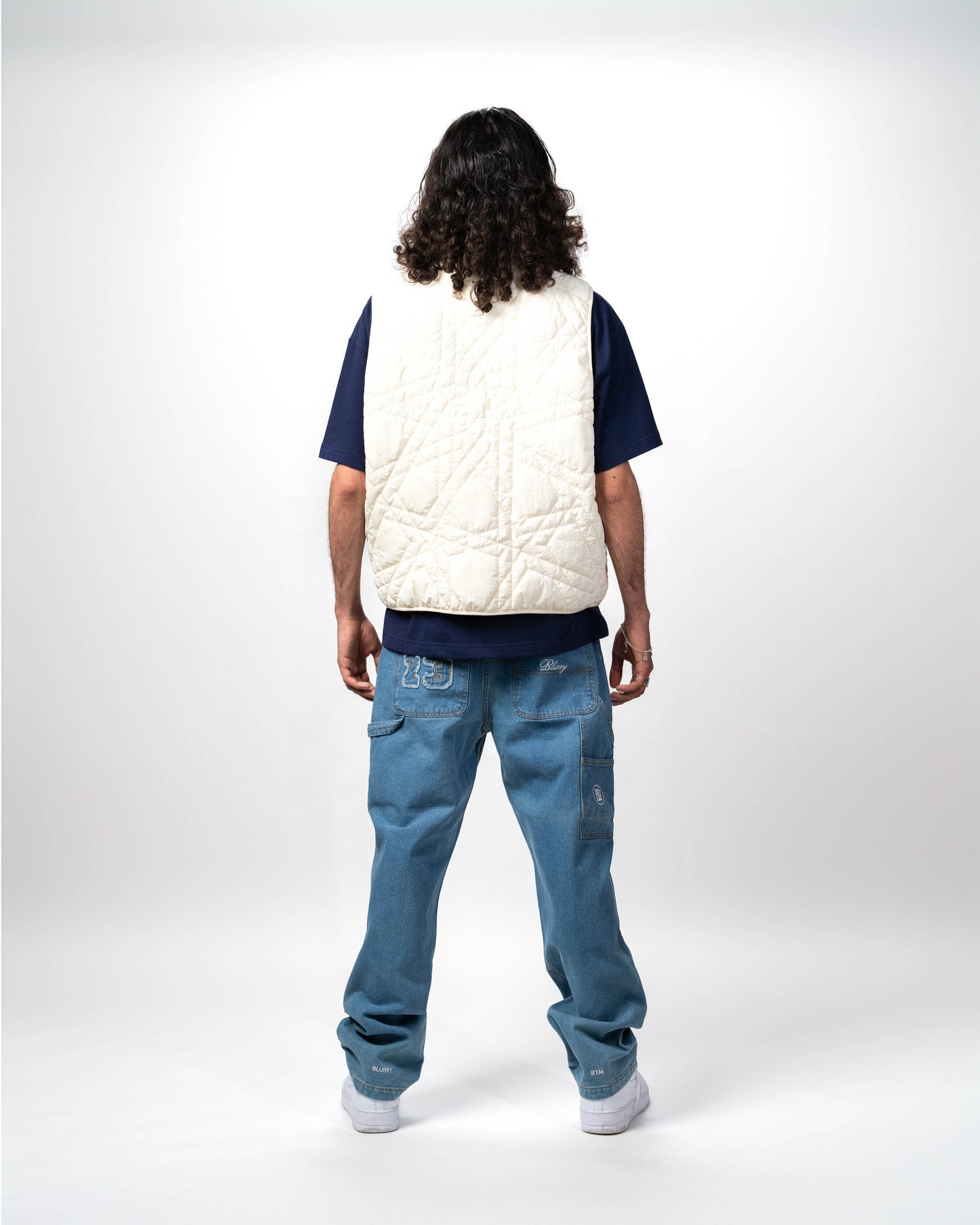 BLURRY RTM Arabesque Quilted Vest (Cream Beige)