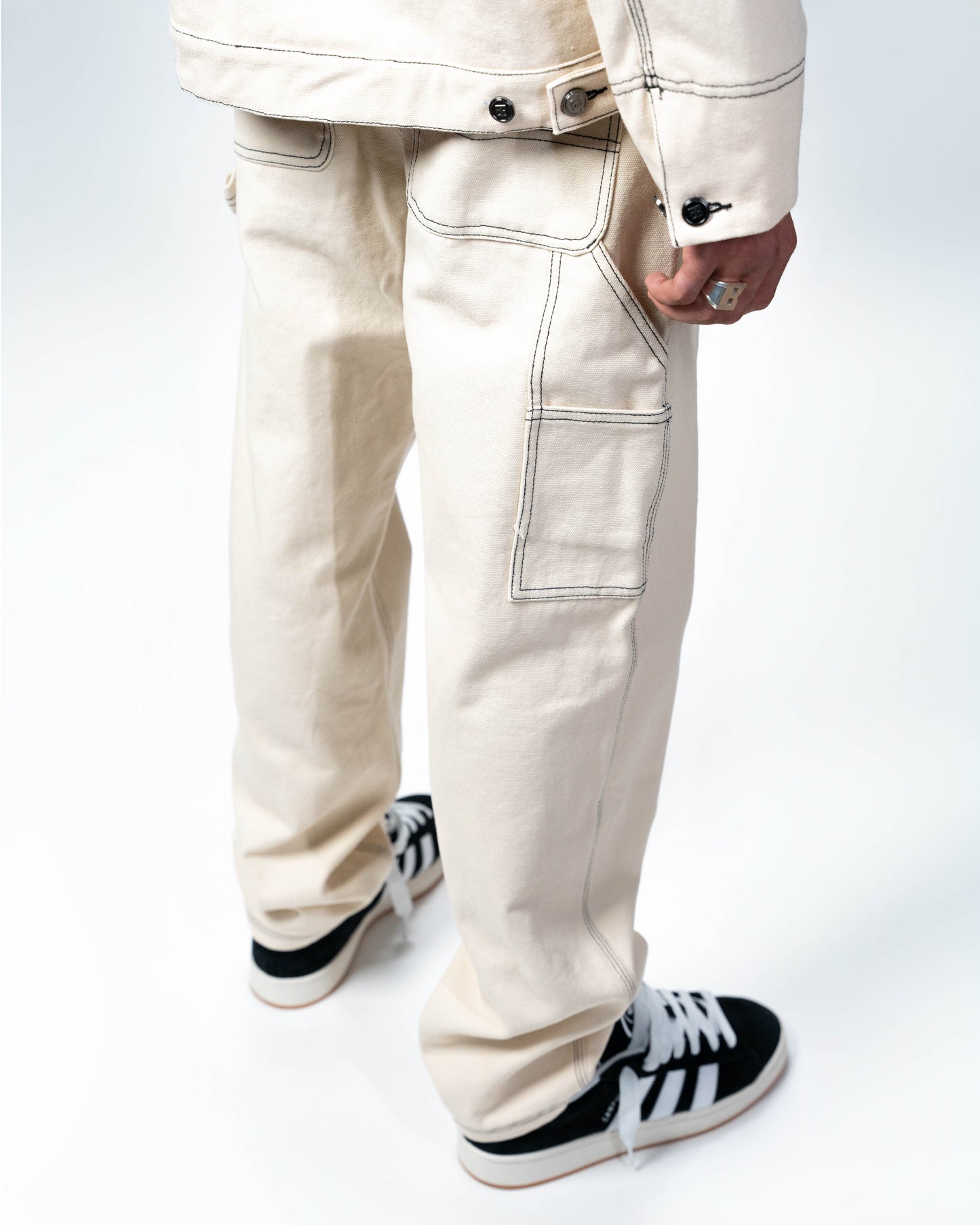 Blurry Canvas work Pants (Sand/Black)