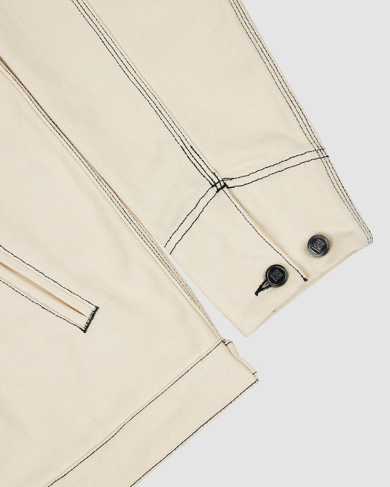 Blurry Canvas work Jacket (Sand/Black)